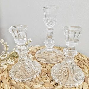 Vintage Crystal Candle Holders